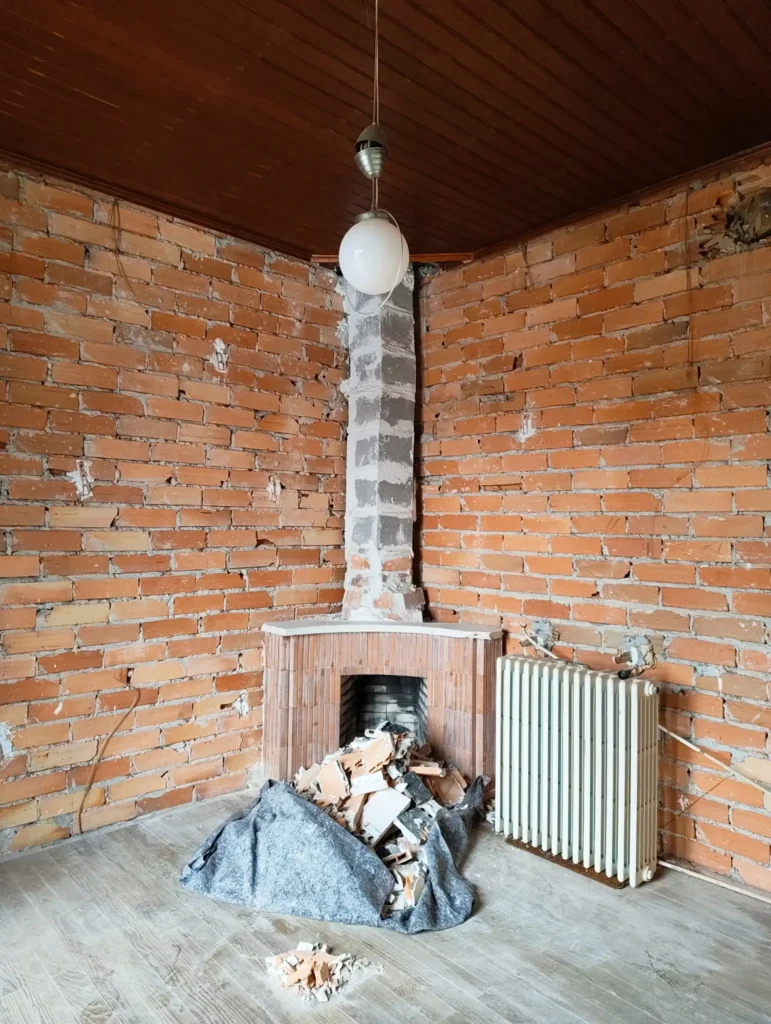 Cheminée existante d'une rénovation