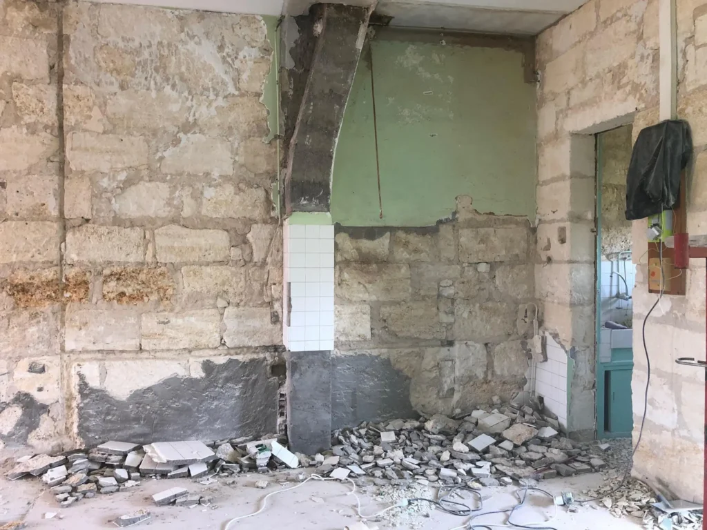 Dépose du conduit de cheminée