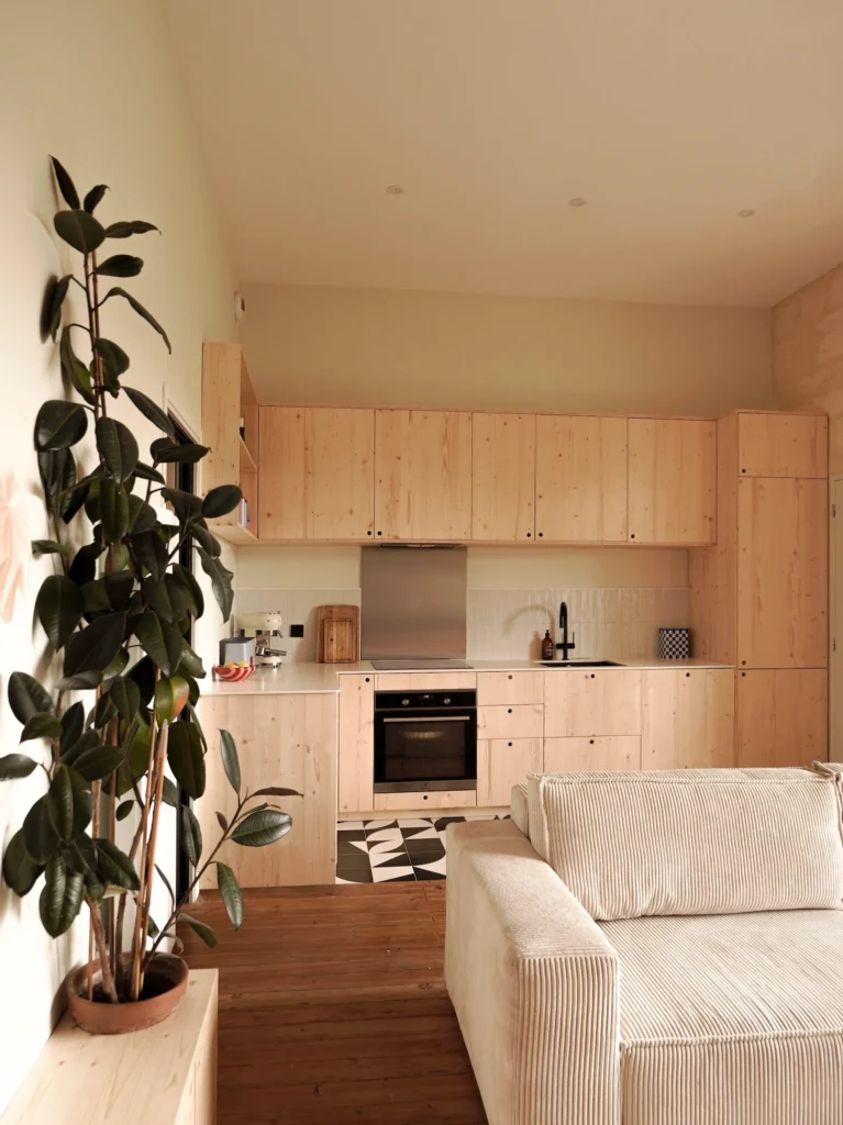 Cuisine d'un appartement bordelais rénové